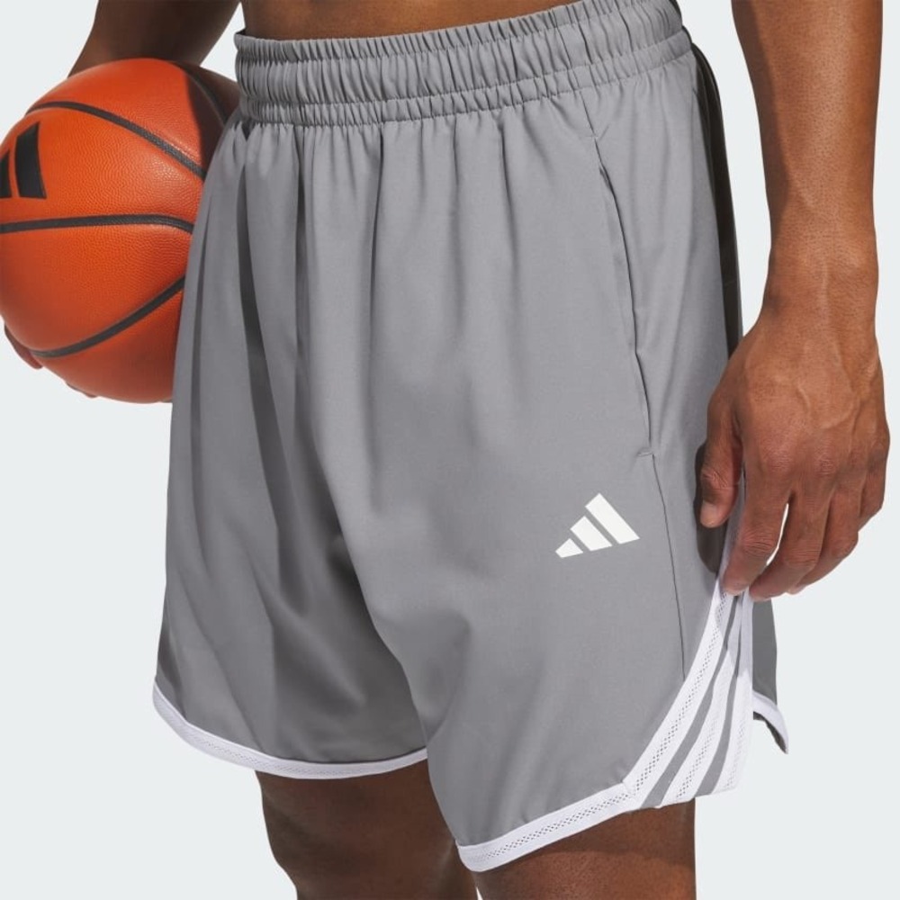 NEW adidas Select 7 Inch Basketball Shorts Grey Three ClimaCool Performance Gym